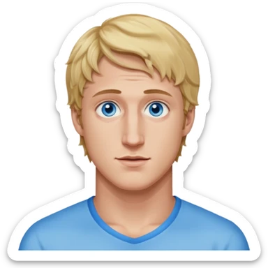 Logan Paul with blue eyes sticker
