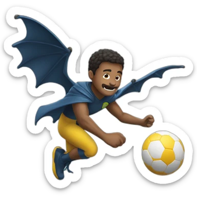 Batendo pé na bola no alto sticker