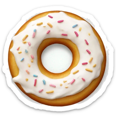 Berliner donut with cream inside  sticker