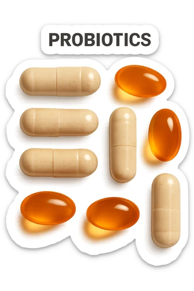 Probiotici integratori sticker