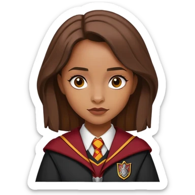 Angelina Johnson in harry potter, wear hogwarts gryfindor uniform sticker
