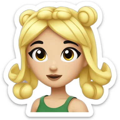 Powerpuff girl buttercup sticker