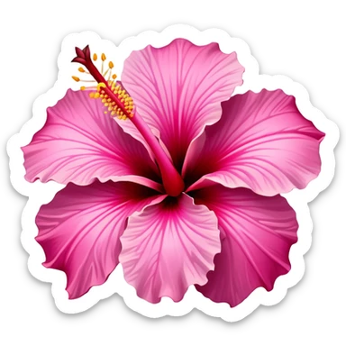 pink carnivorous hibiscus  sticker