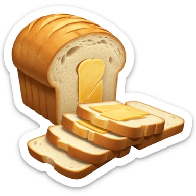 just a sliced bread load simple with cut bread slices on ground  sticker