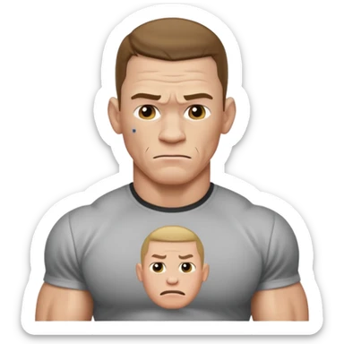 John cena emoji wearing t-shirt u can't c me sticker