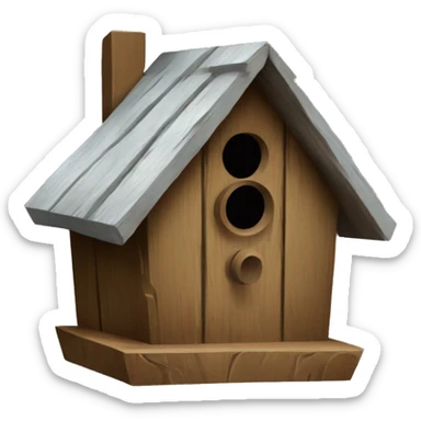rustic birdhouse sticker