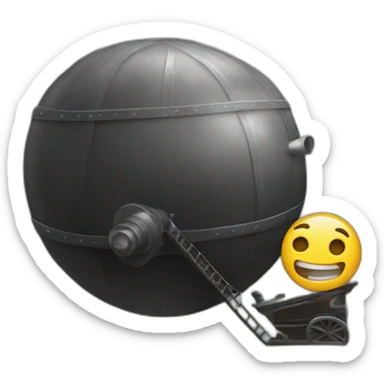 Man in a cannon ball sticker