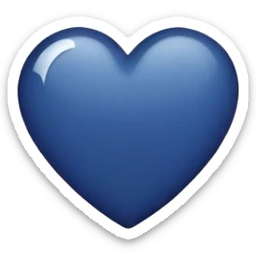 Navy blue heart emoji sticker