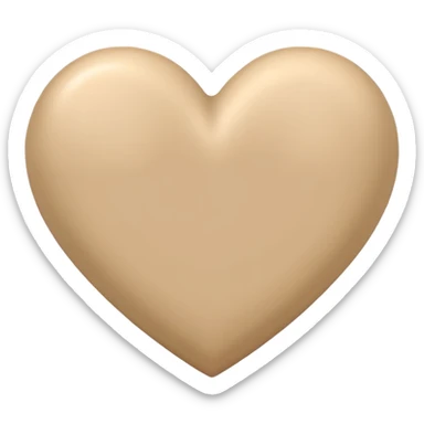 Beige heart sticker