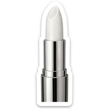 white sparkly lipstick sticker