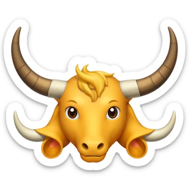 a pair of horns sticker