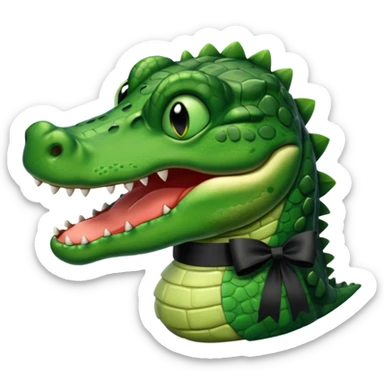 foto do jacaré de luto sticker