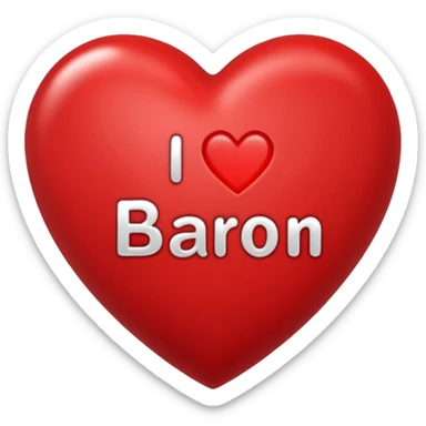 a heart thats say "I heart Baron" sticker