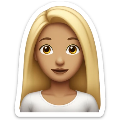 Girl with long  hair and lashes  sticker