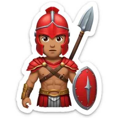  red helmet gladiator sticker
