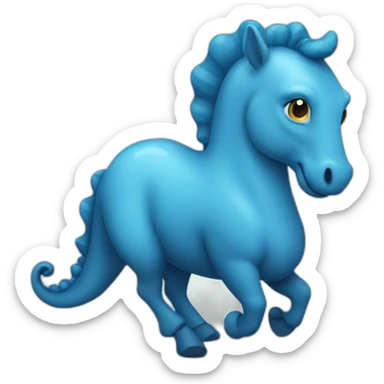 Hippocampe bleu sticker