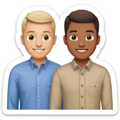 2 men talking sticker