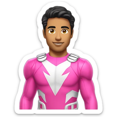 Pink ranger latino heritage full body sticker
