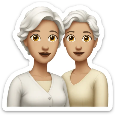 Three white sisters  sticker