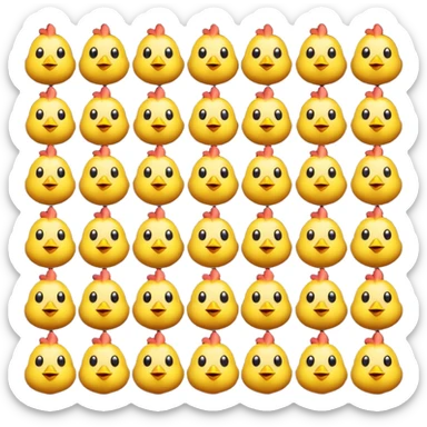 chicken 3d imoji count 100 transparent sticker