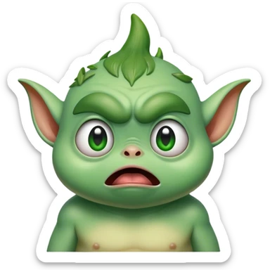 grogu shocked face sticker