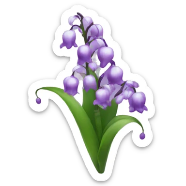 Purple Lily of the valley sticker