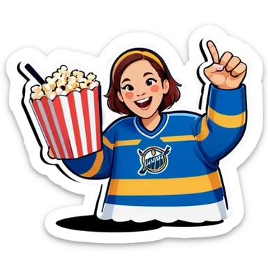 The dundads go to a hockey game sticker