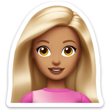Barbie doll sticker
