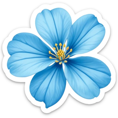 Flor del pensamiento celeste sticker