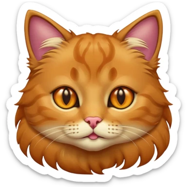 Caramel colored cat, fluffy and much fur sticker
