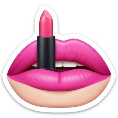 Pink lipstick sticker