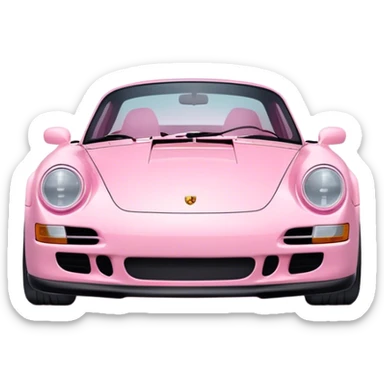 Pink pastel Porsche  sticker
