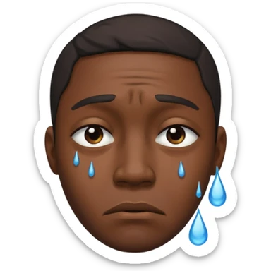 A black man crying sticker