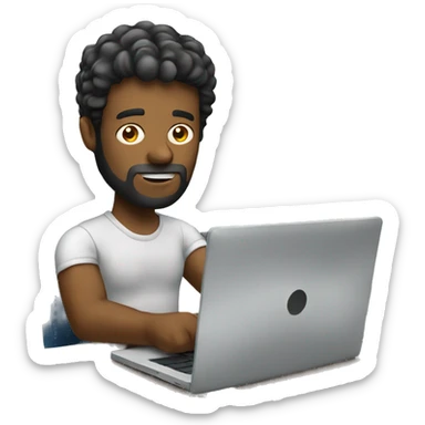 Graphic Designer man with laptop sticker