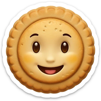 smiling vanilla biscuit sticker