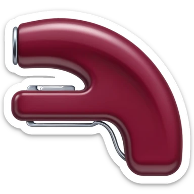 burgundy claw clip sticker