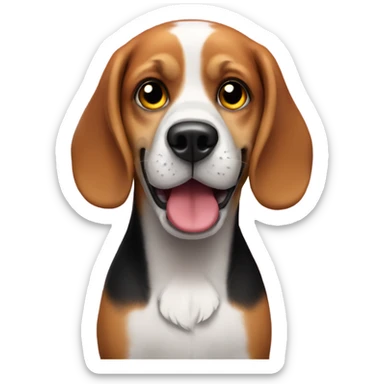 Beagle zombie happy birthday sticker