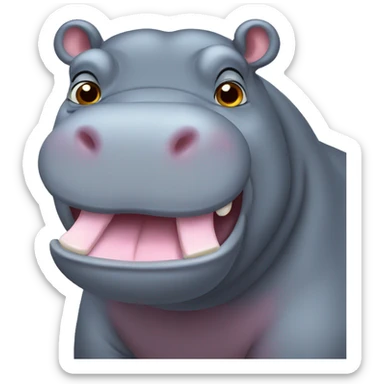 hippo gassy time sticker