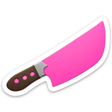 Pink knife sticker