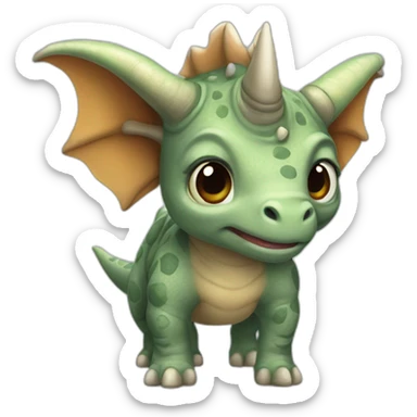 Niña flaca triceratops sticker