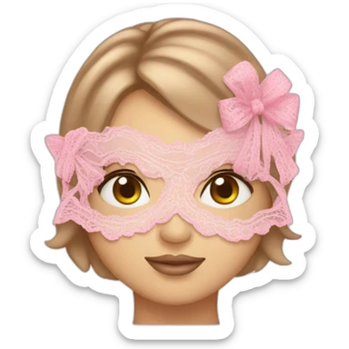 Pink lace cancer awareness sticker