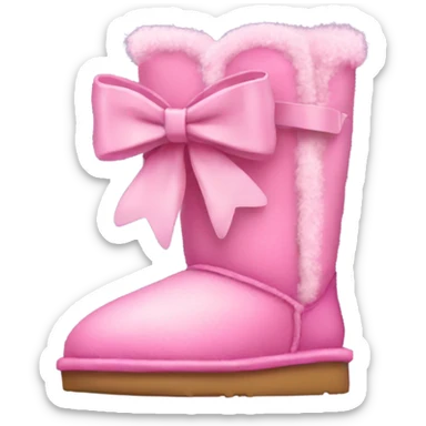 Pink uggs with a bow sticker