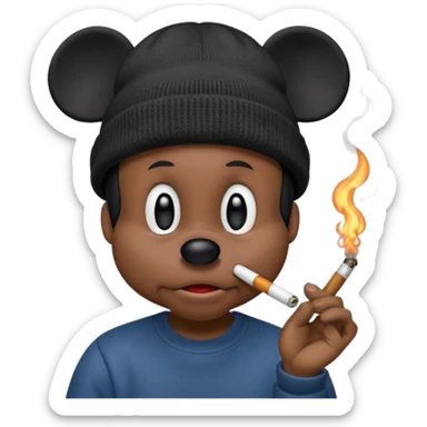 Mickey racaille qui fume  sticker