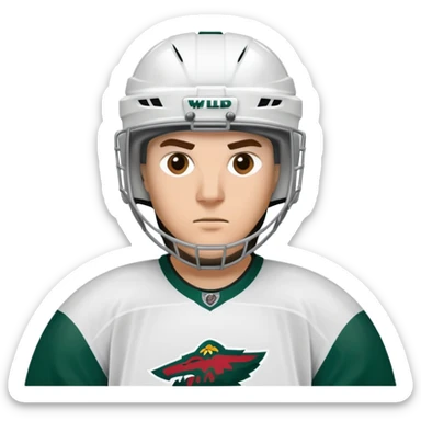 Minnesota Wild ice hockey full goalie  sticker