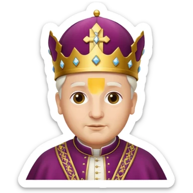 pope royal hat sticker
