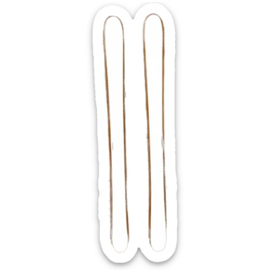 Skis brown color sticker
