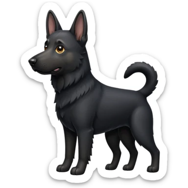 black german shepherd sticker