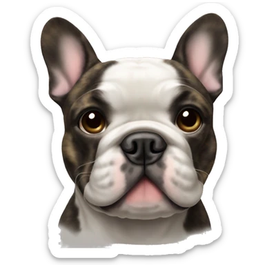 brindle french bulldog sticker