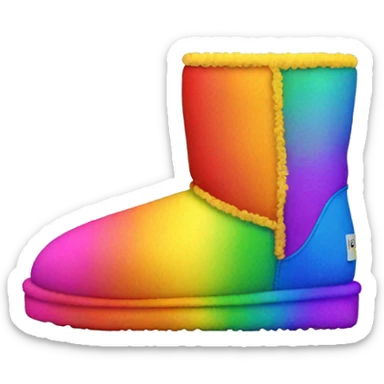 Rainbow uggs sticker