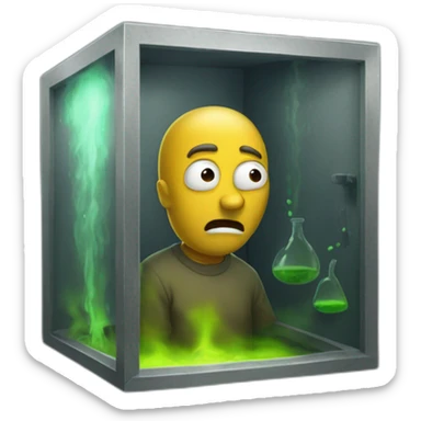 isralian man in toxic chamber sticker